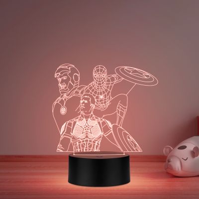 3D Illusion avengers452 Night lamp for Home Decor Light Multicolored